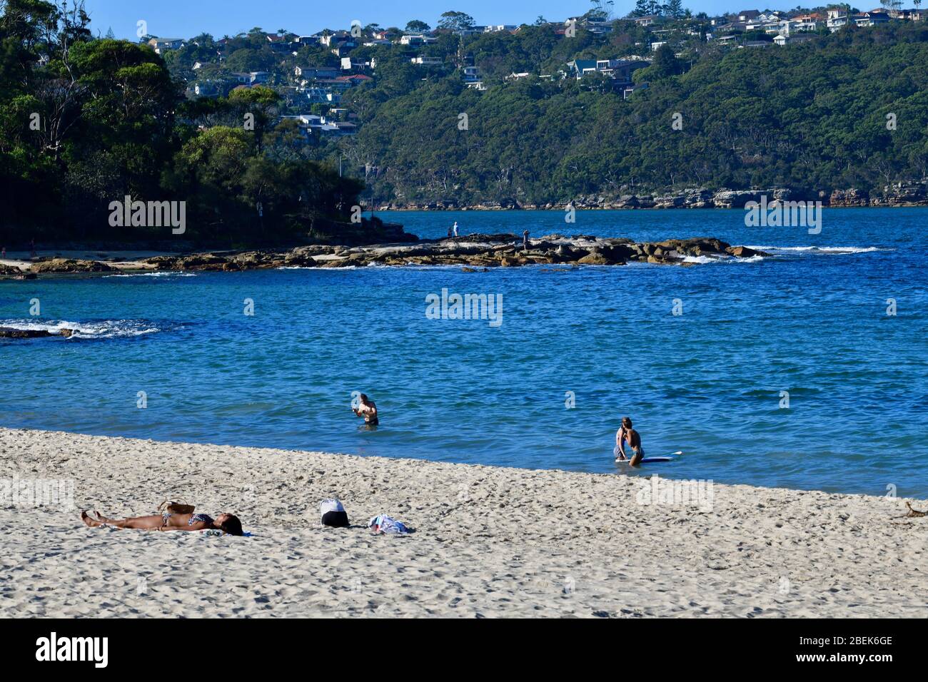 Blick auf den Balmoral Beach in Sydney, Australien Stockfoto