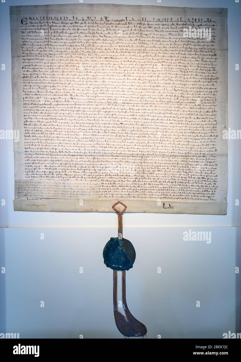 Magna Carta, Guildhall Art Gallery, City of London Stockfoto