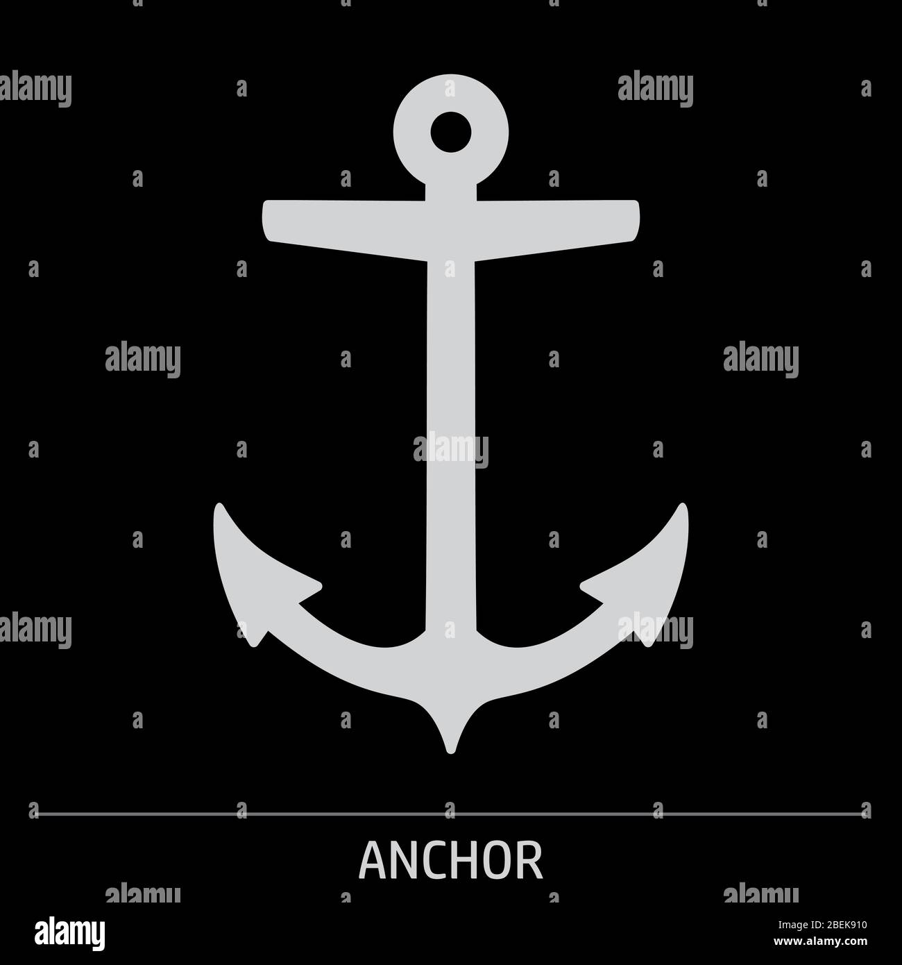 Abbildung des Ankersymbols Stock Vektor