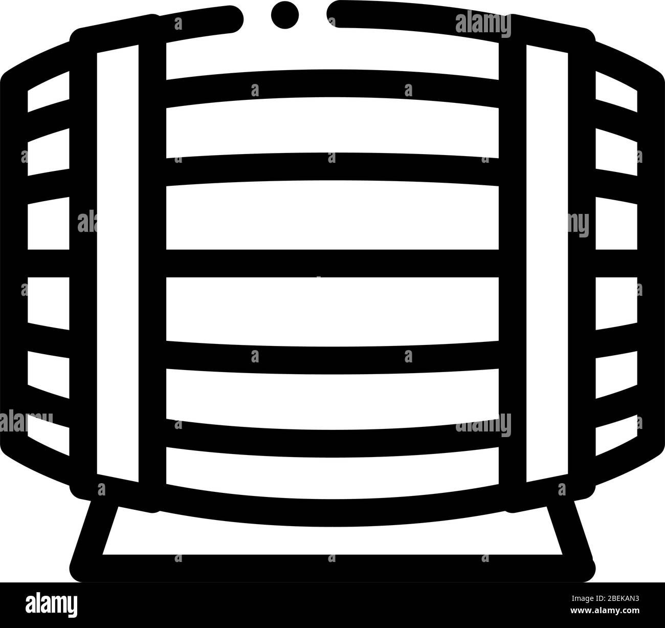 Holzfass für Weinprodukte Icon Vektor Kontur Illustration Stock Vektor