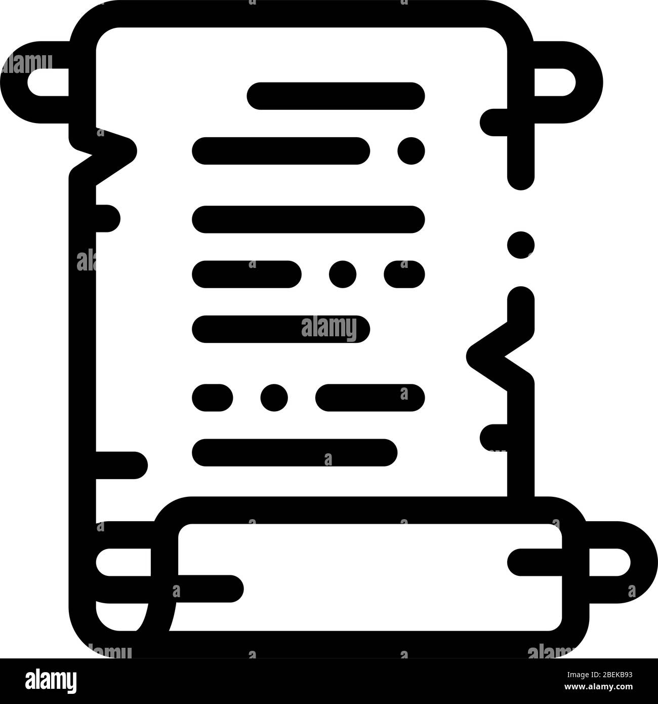 Bildlauf von Pergamentpapier Symbol Vektor-Umriss Illustration Stock Vektor