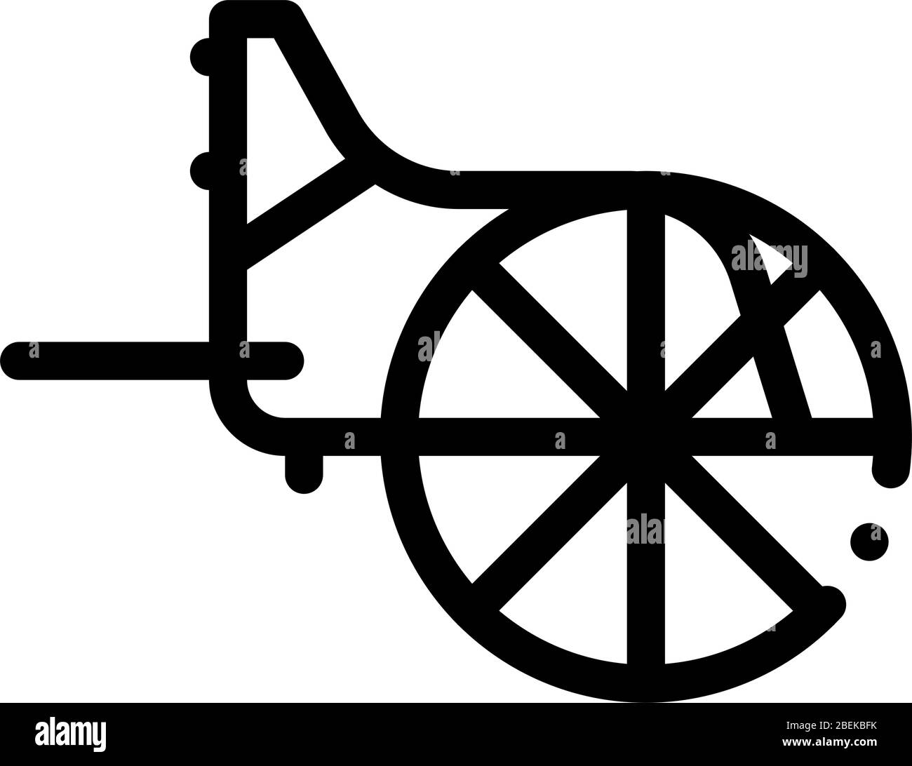 holzrad Symbol Vektor Kontur Illustration Stock Vektor