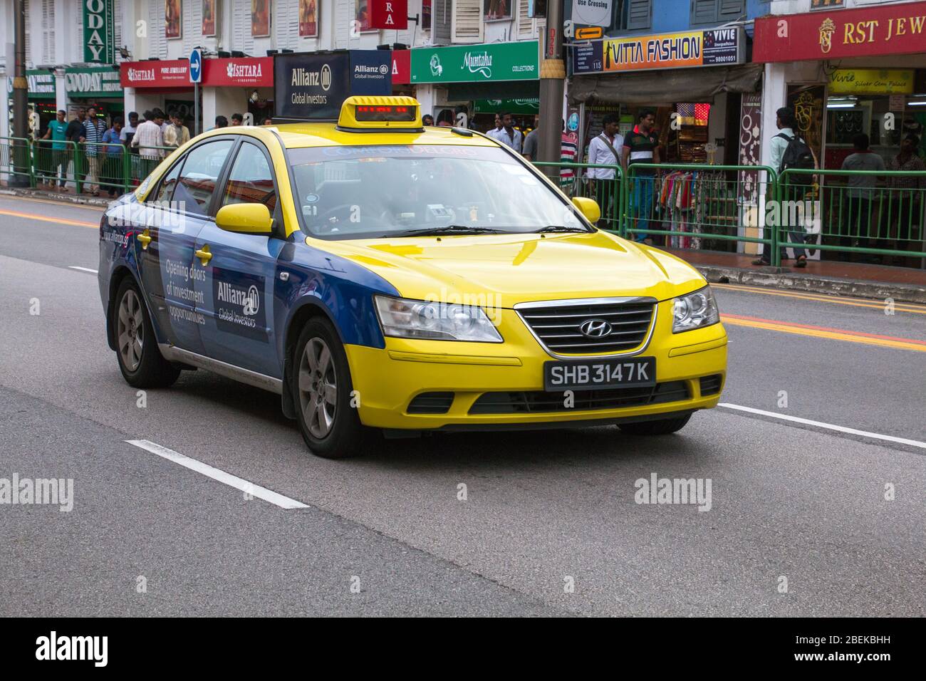 Wanderarbeiter in Little india Street singapur, singapur, Little india singapur, buntes kleines indien, indische Migranten singapur, Wandgemälde Stockfoto