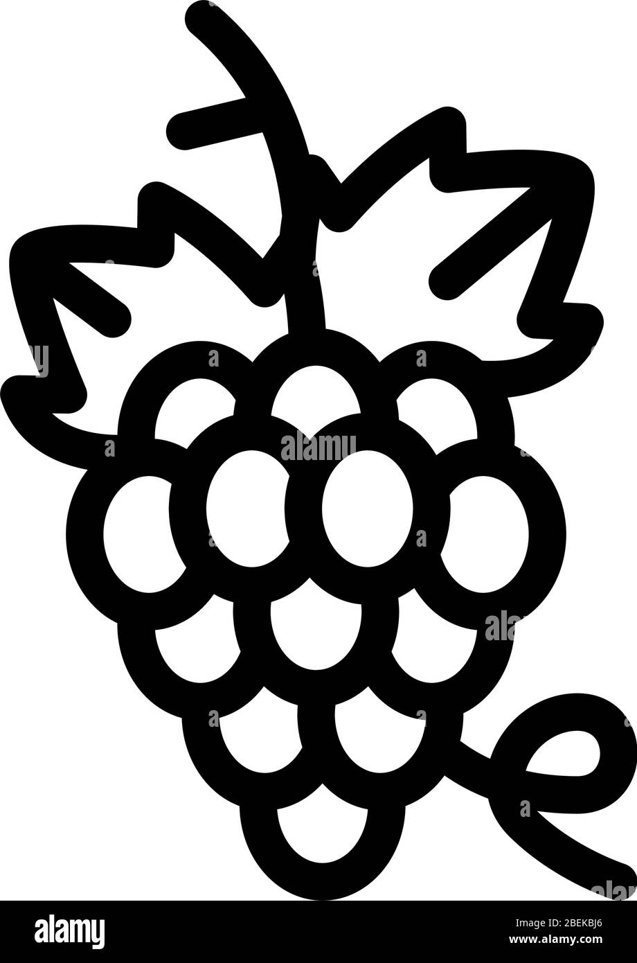 Trauben Symbol Vektor-Kontur Illustration Stock Vektor