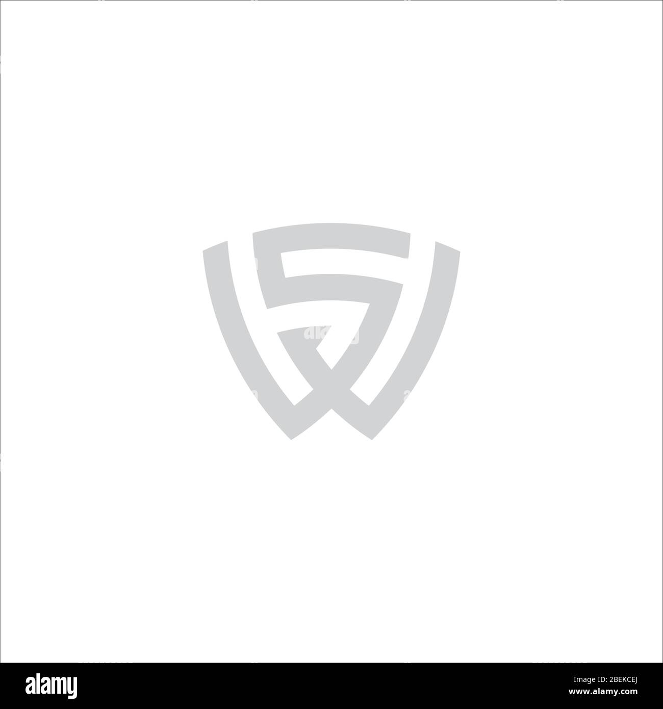 Vorlage für das ursprüngliche WS-Logo oder das sw-Logo Stock Vektor