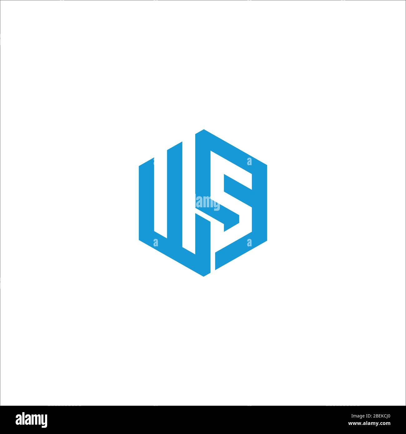 Ws Script Logo Vorlage für das ursprüngliche WS-Logo oder das sw-Logo Stock ...