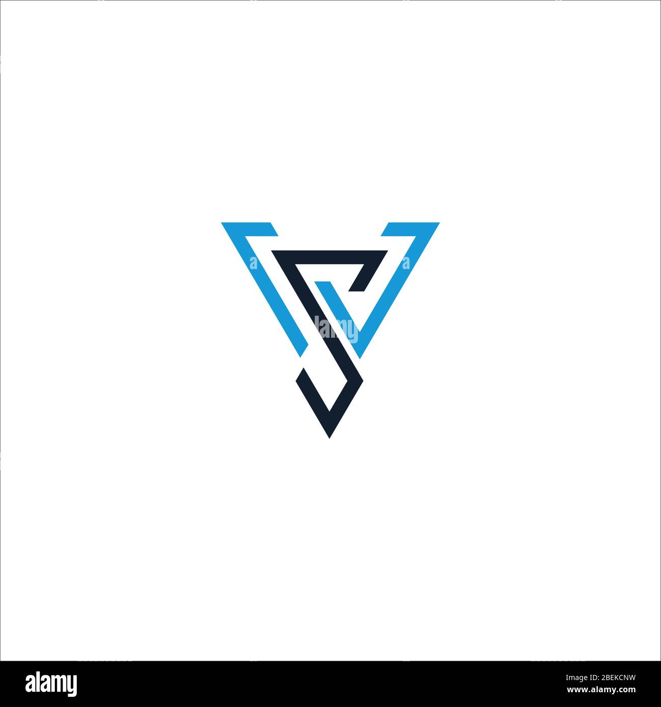 Vorlage für das ursprüngliche WS-Logo oder das sw-Logo Stock Vektor