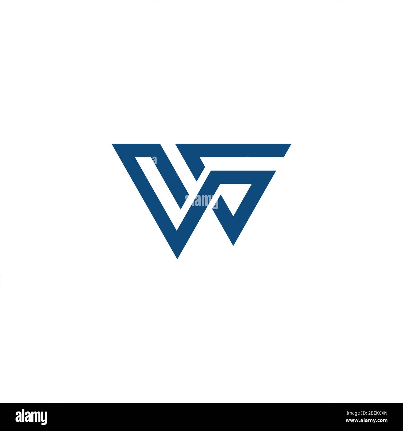 Vorlage für das ursprüngliche WS-Logo oder das sw-Logo Stock Vektor