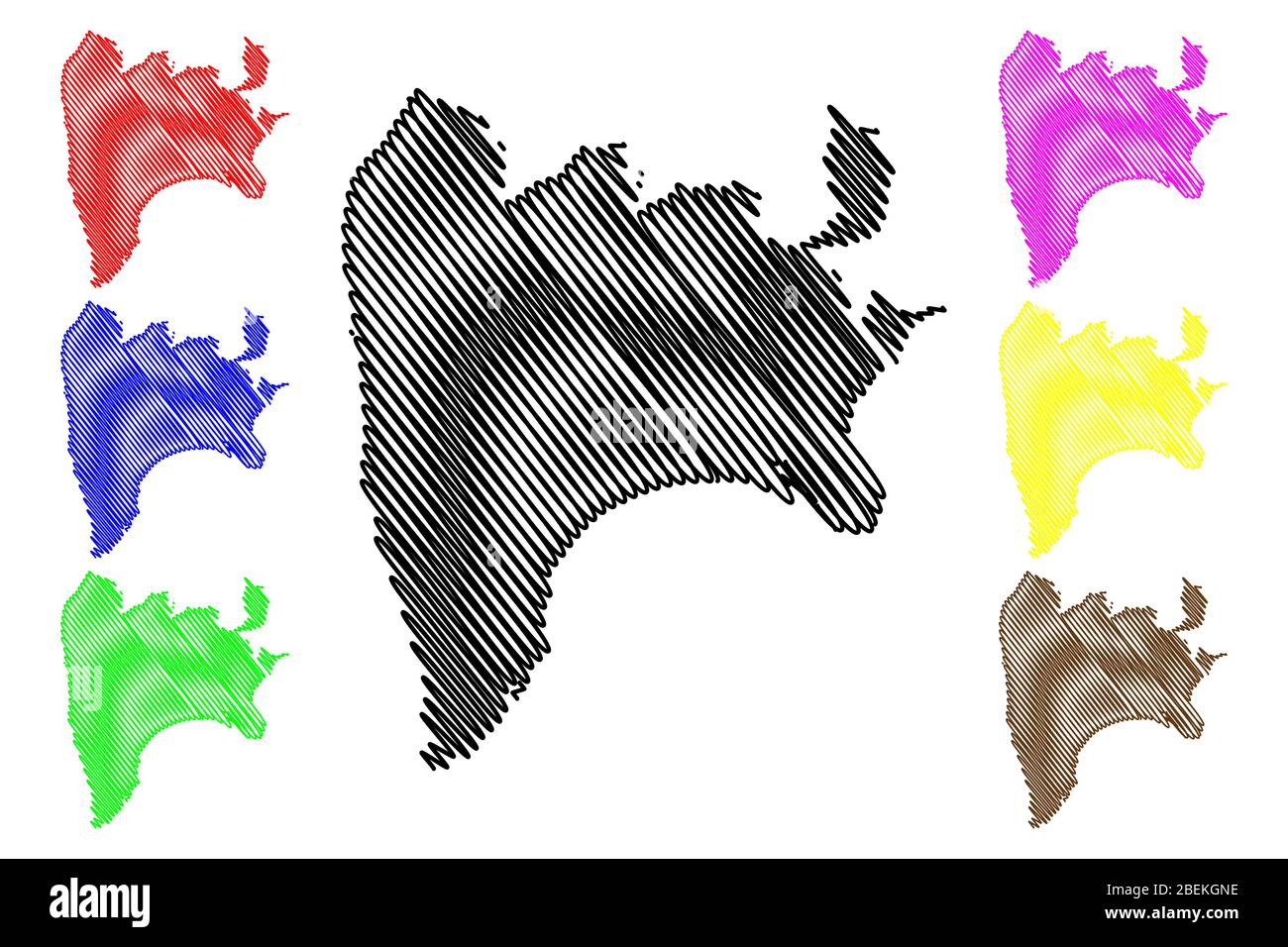 Nizza City (französische Republik, Frankreich) Karte Vektor