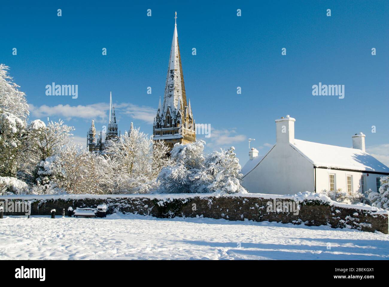 Llandaff Cathedral, Llandaff, Cardiff, Südwales. Stockfoto