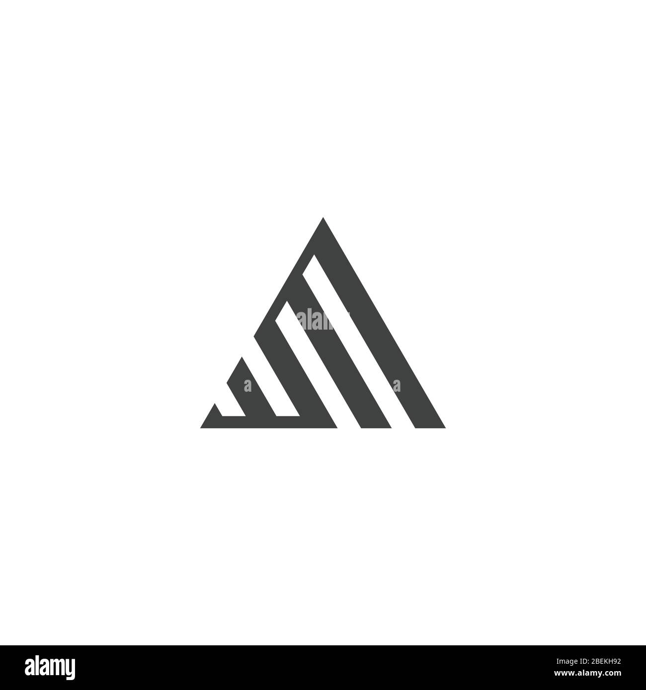 Vorlage für das WM-Logo oder das mw-Logo als Vektor-Design Stock Vektor