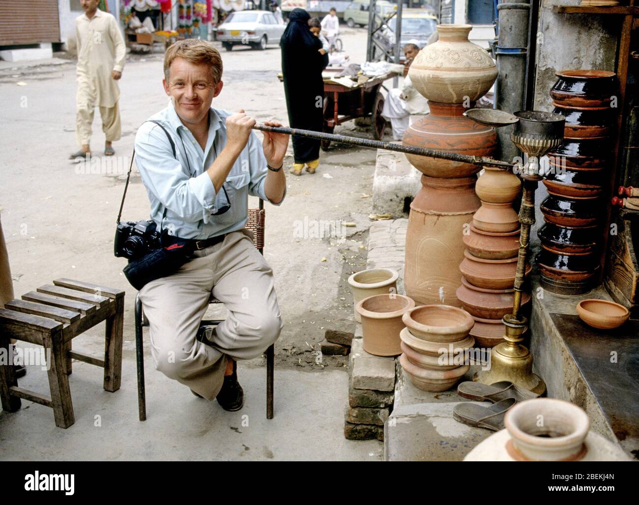 Tim Graham Royal Fotograf, Islamabad, Pakistan. September 1991. Graham wurde von TRH Prince und Princess of Wales favorisiert und ausschließlich photogra Stockfoto