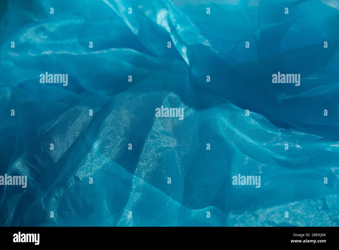 Hellblaue Textur als Hintergrund verwendet. Blaue leichte Stoffstruktur Stockfoto