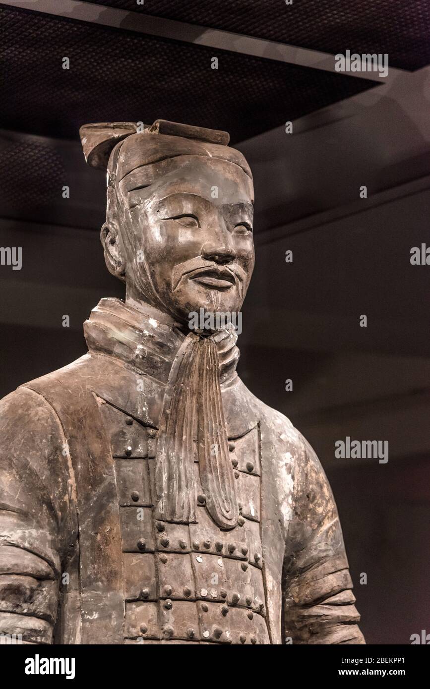 Offizier der mittleren Kategorie, Terracotta Warriors Museum, Xian Stockfoto