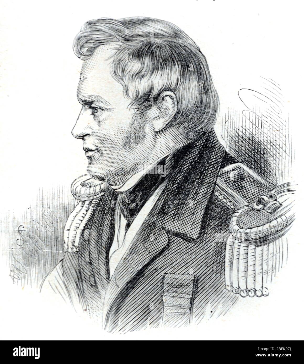 Porträt von Sir John Richardson (1787-1865) britischer Marinechirurg, Arktischer Forscher und Naturalist auf den John Franklin-Expeditionen 1818, 1819-1822 und 1824-1827. Er führte die John Franklin Search Expedition von 1847-1849. Vintage oder Alte Illustration oder Gravur 1887 Stockfoto
