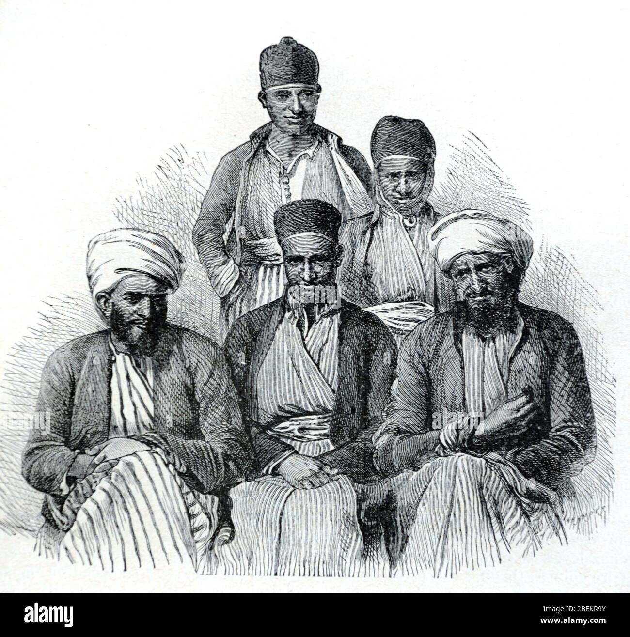 Gravur der SamaritanerGruppe in Samaria. Vintage oder Alte