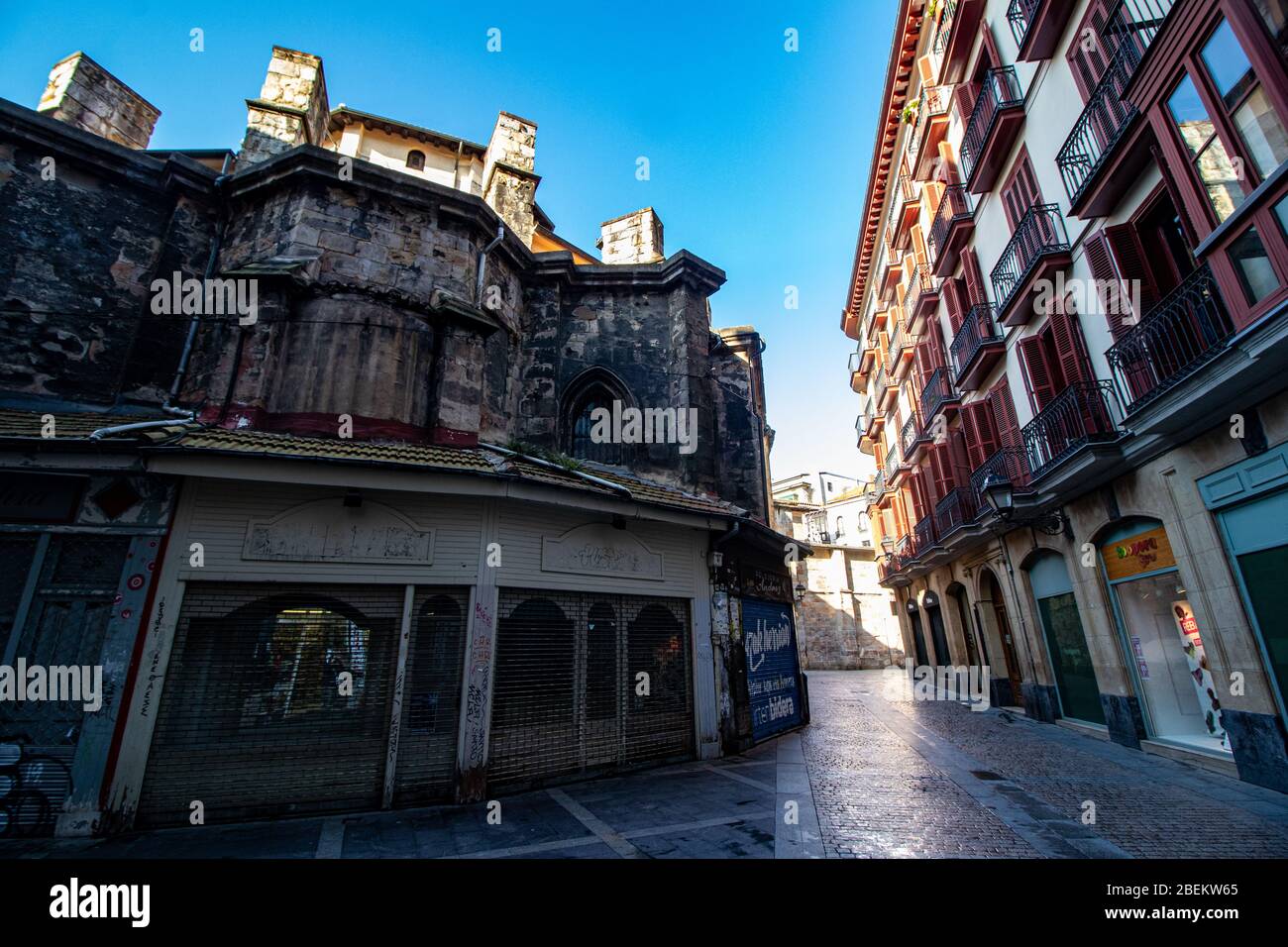 Streetlife, bummeln durch die Altstadt, Bilbao Stockfoto