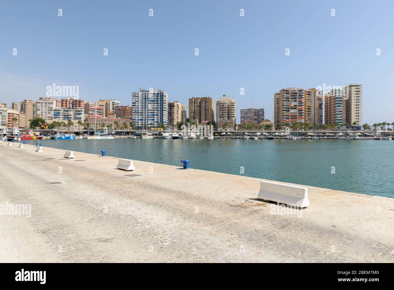 Hafen von Malaga Spanien Stockfoto