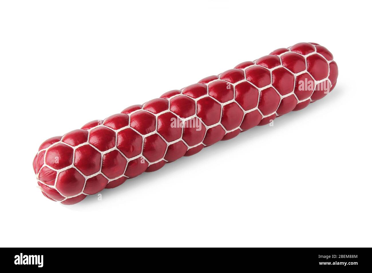 Räucherkwürste auf weiß isoliert aufkleben Stockfoto