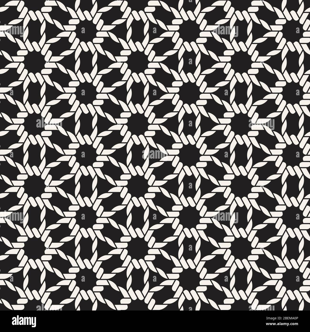 Vektor nahtlose Muster gewebt. Stilvolle Verflechtung Textur. Die dekorativen geometrischen interlaced Linien. Stock Vektor