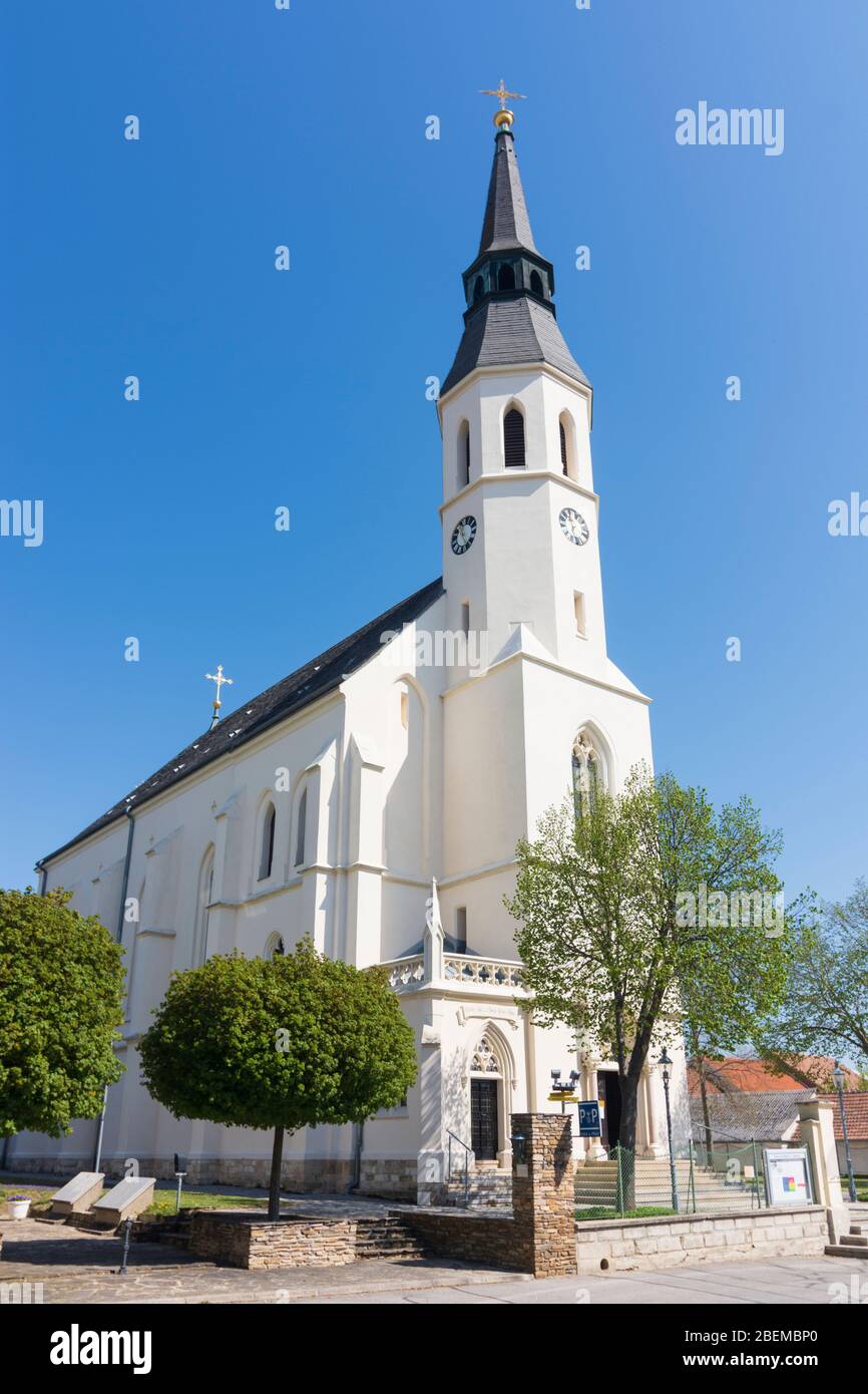 Bockfließ: kirche Bockfließ, in Weinviertel, Niederösterreich, Niederösterreich, Österreich Stockfoto