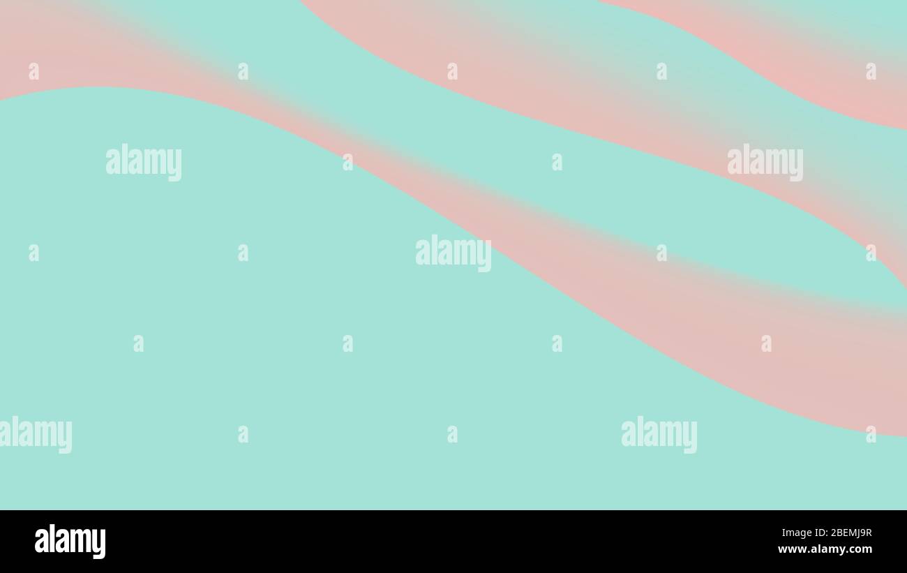 Helle stilvolle Hintergrund für instagram Post, Verkauf Werbung oder Banner. Abstrakte Korallengradienten Wellen auf türkisfarbenem Hintergrund. Stockfoto