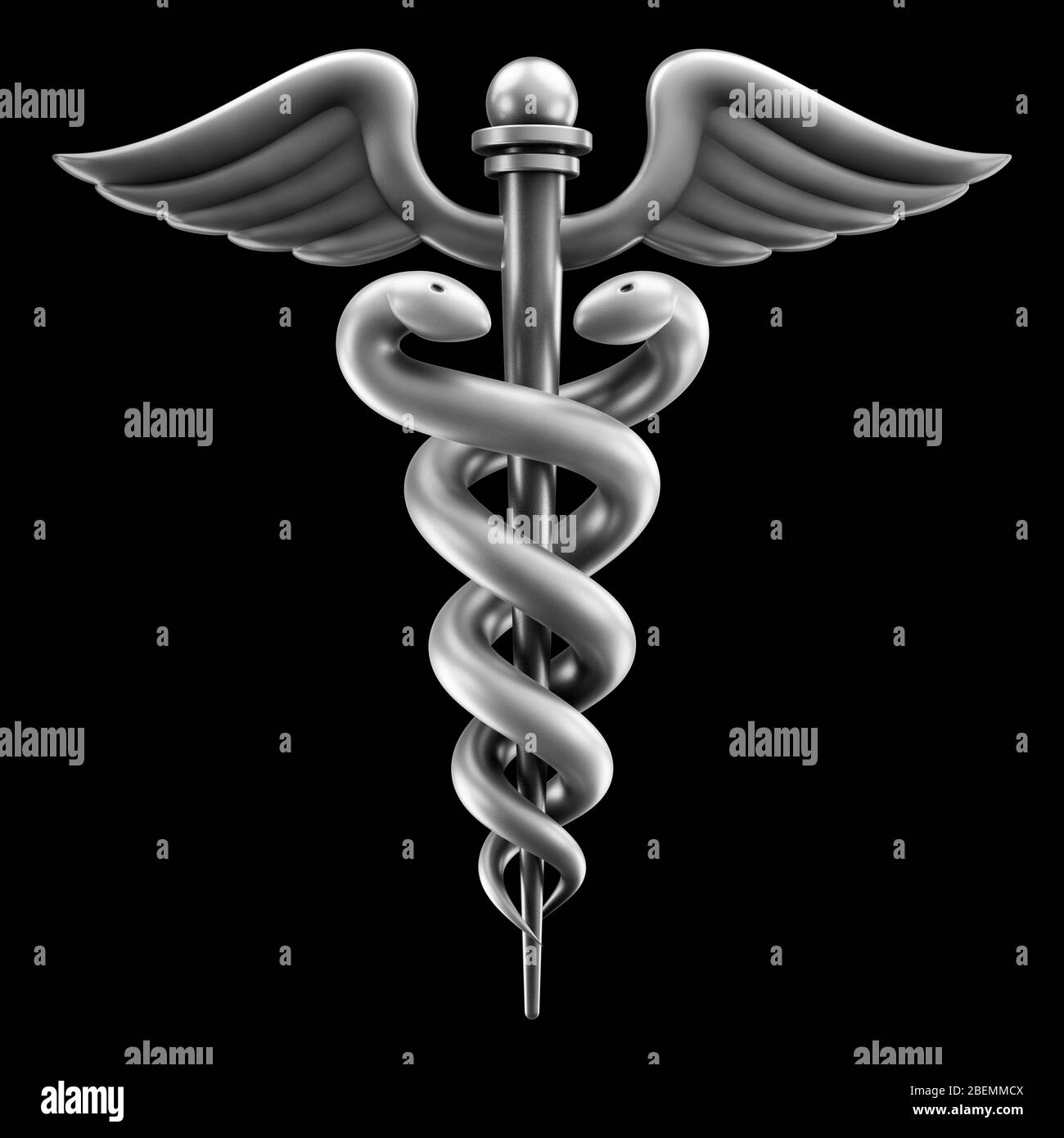 Caduceus-Emblem Stockfoto