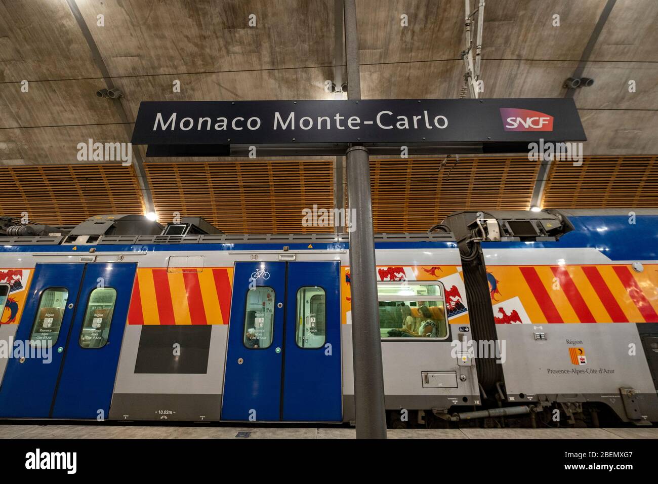 Bahnhof Monaco MonteCarlo in Monte Carlo, Monaco, Europa Stockfotografie Alamy