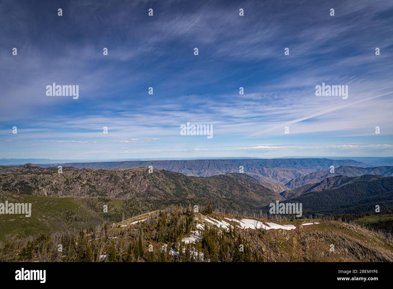 Der Himmel Tor auf den Blick über den sieben Teufel Berg und den Hells Canyon National Recreation Area in der westlichen Idaho. Stockfoto