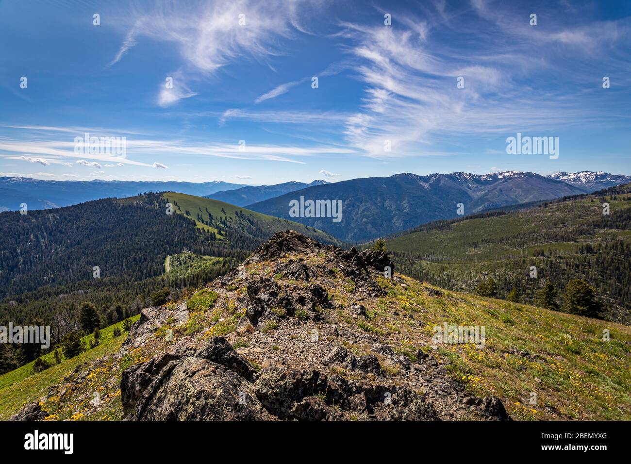 Der Himmel Tor auf den Blick über den sieben Teufel Berg und den Hells Canyon National Recreation Area in der westlichen Idaho. Stockfoto