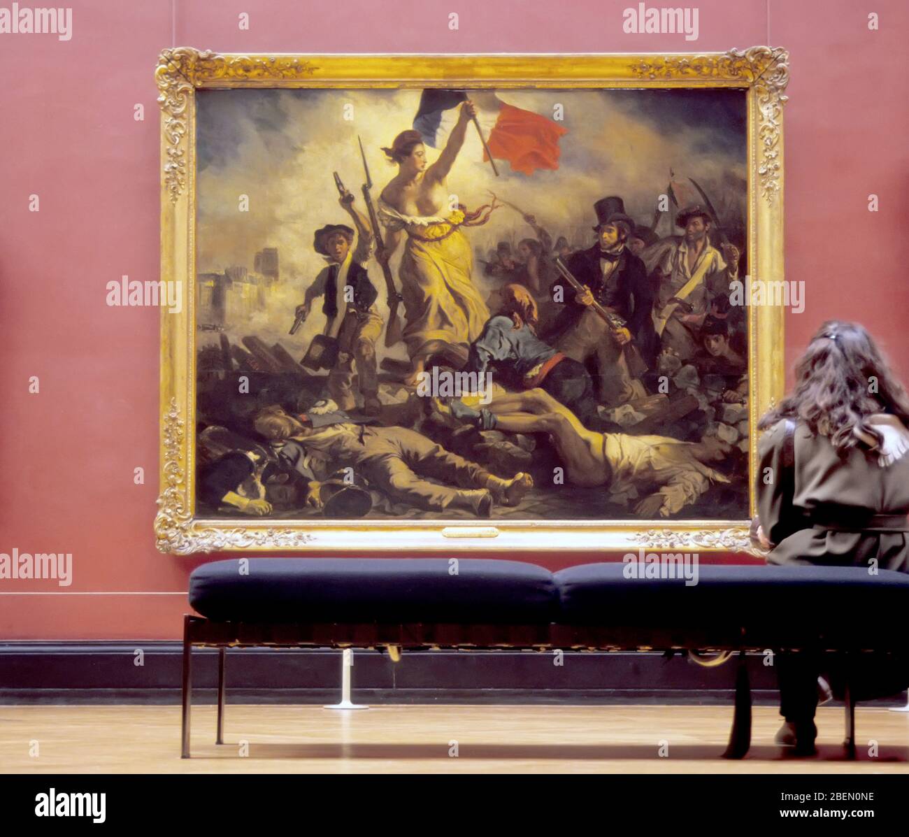 Eugène Delacroix's La Liberté guidant le peuple (Freiheit führt das Volk) Stockfoto