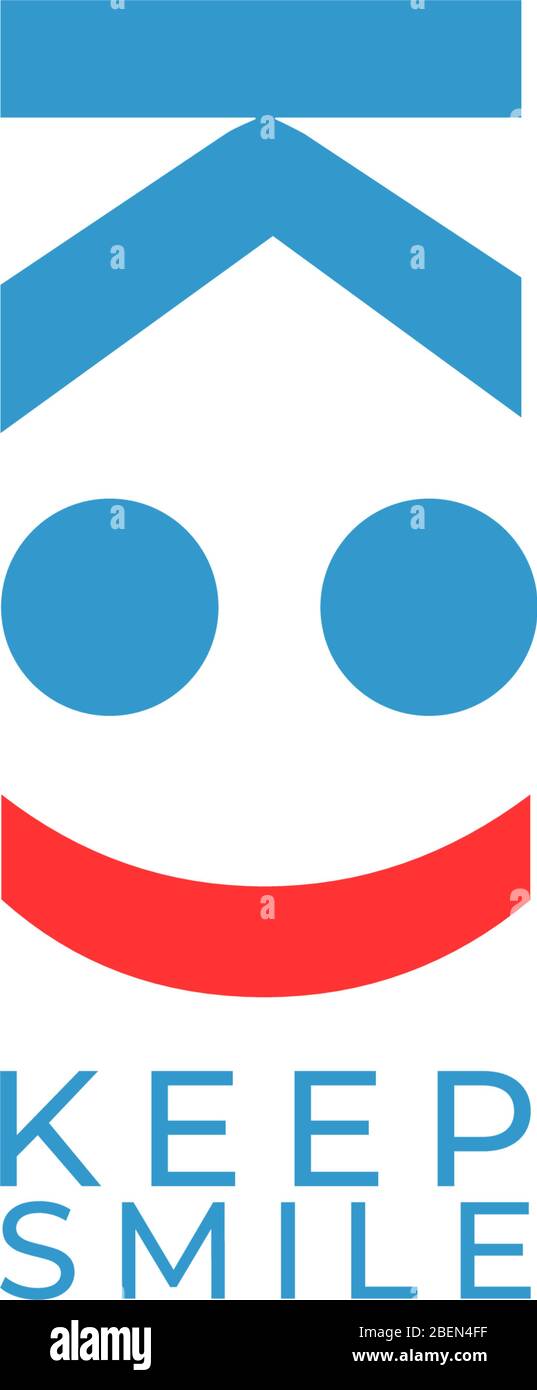 Keep Smile Logo Design Vorlage Vektor. Motivation Design Stock Vektor
