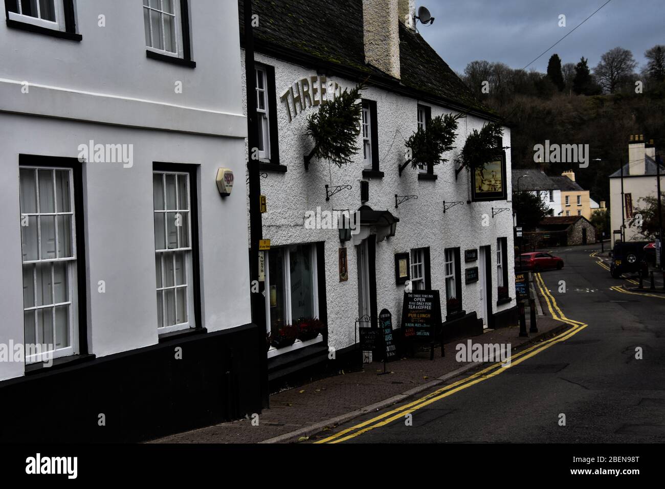 Straßen in Chepstow Wales Stockfoto