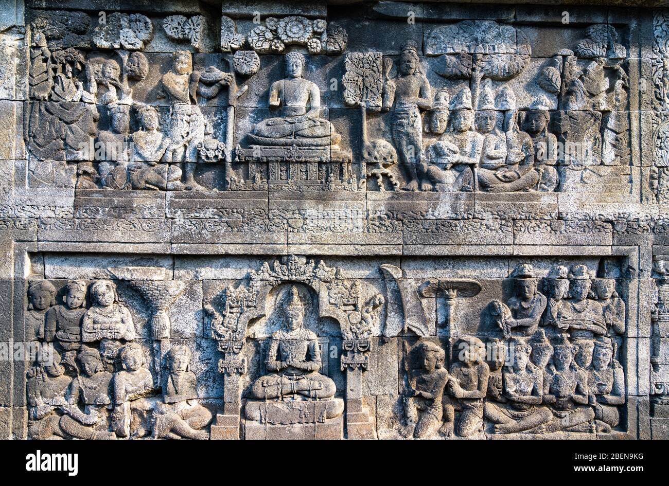 Borobudur Tempel in Zentraljava, Indonesien Stockfoto