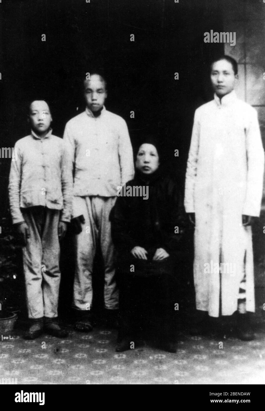 Mao Zedong Mao Zemin Mao Zeqin und seine Mutter Wen Qimei