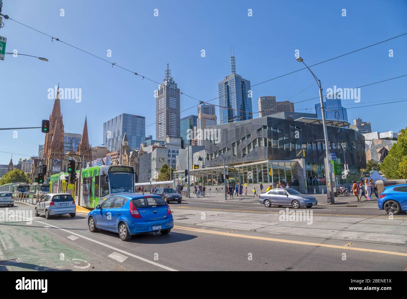 Melbourne Stadtzentrum Stockfoto