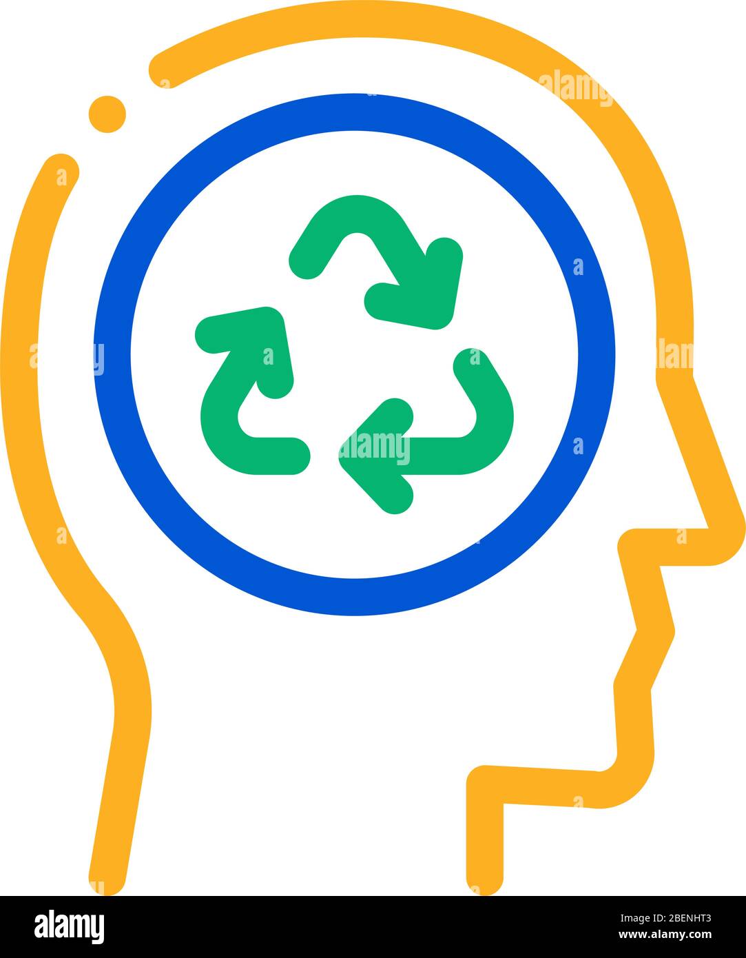 Umweltfreundliche Person Symbol Vektor-Kontur Illustration Stock Vektor