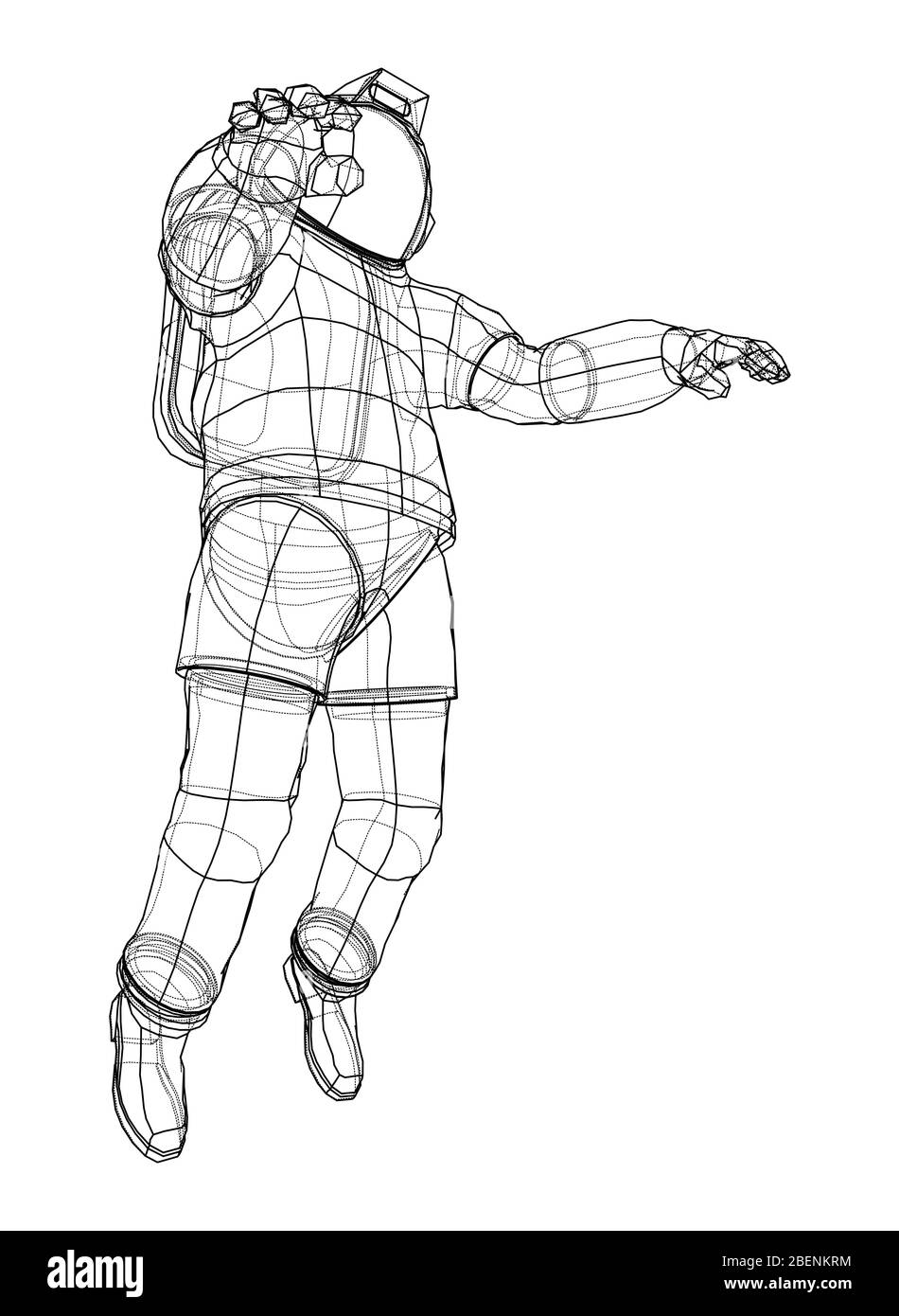 Astronaut Konzept. Vektor Rendering von 3d Stock Vektor