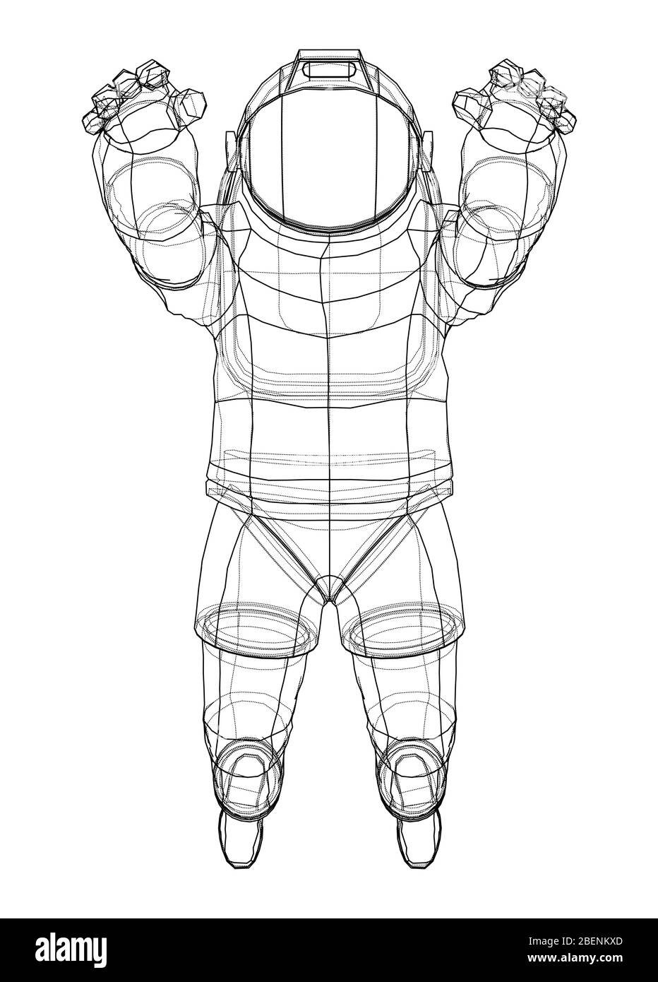 Astronaut Konzept. Vektor Rendering von 3d Stock Vektor