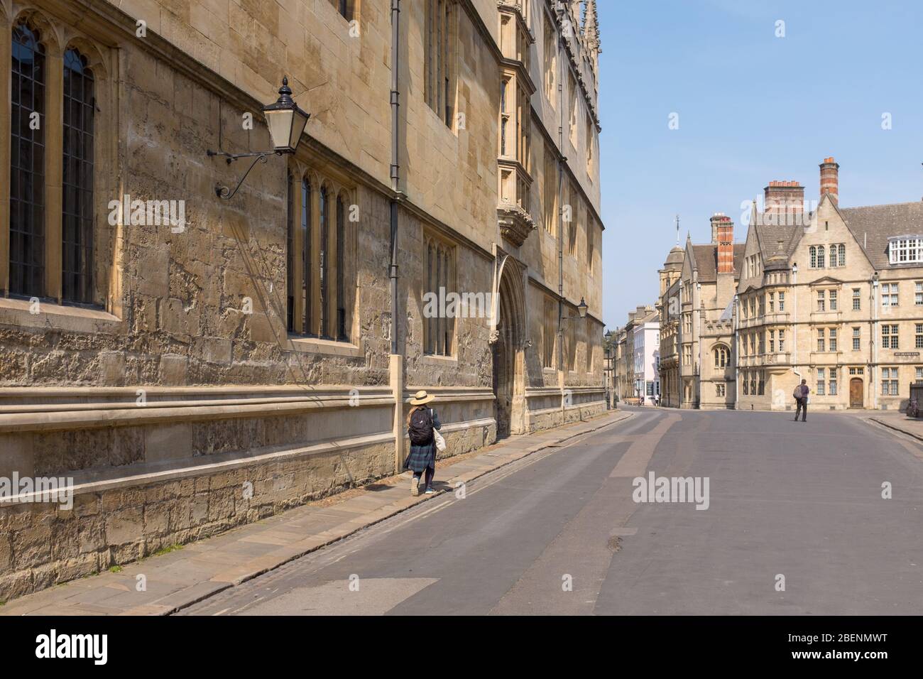 Leere Straßen in Oxford während der Sperrung des Coronavirus Ostern 2020 Stockfoto