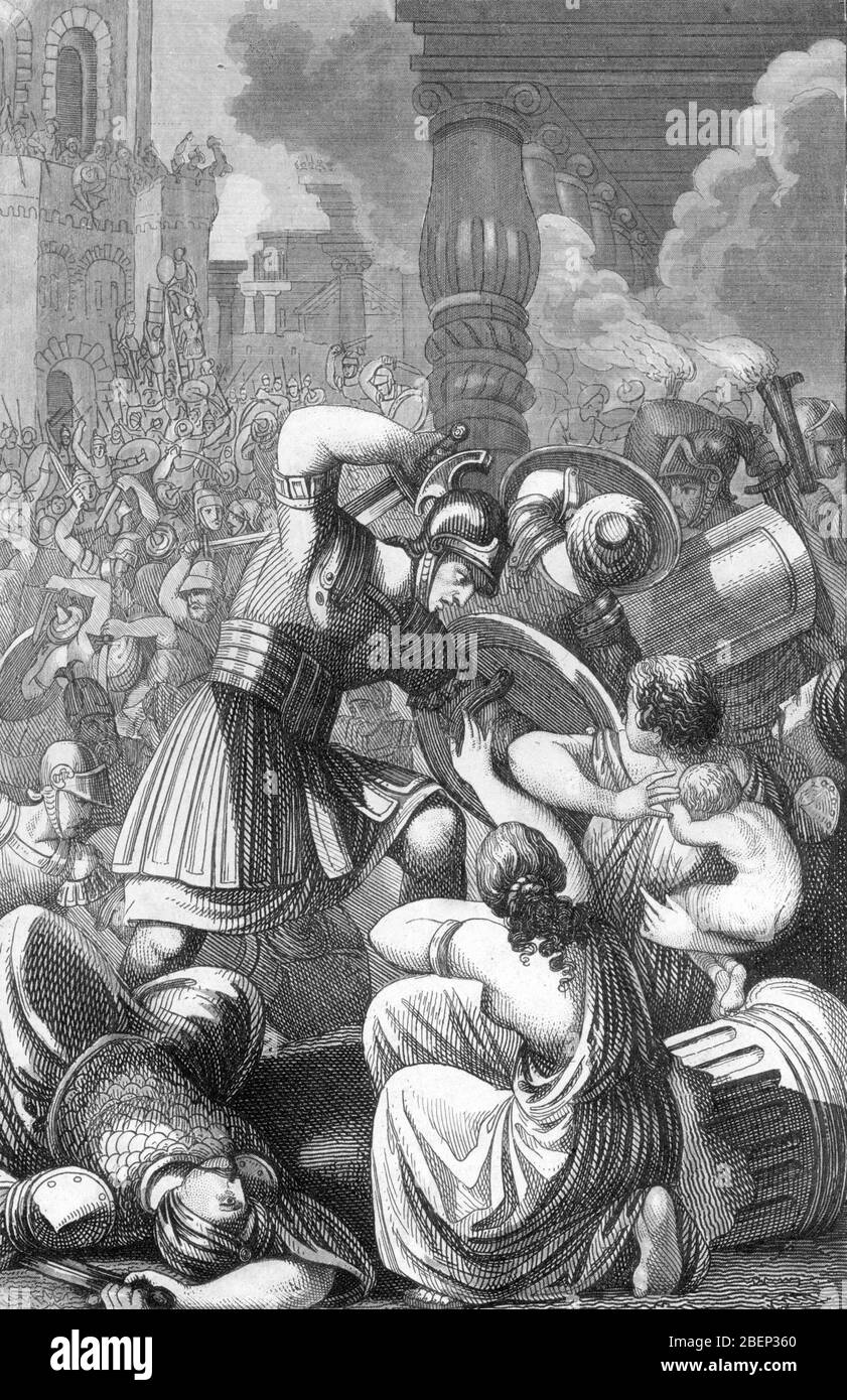 Dritter punischer Krieg, Belagerungszustand Karthago durch römische Soldaten, 149-146 v. Chr.) Stockfoto