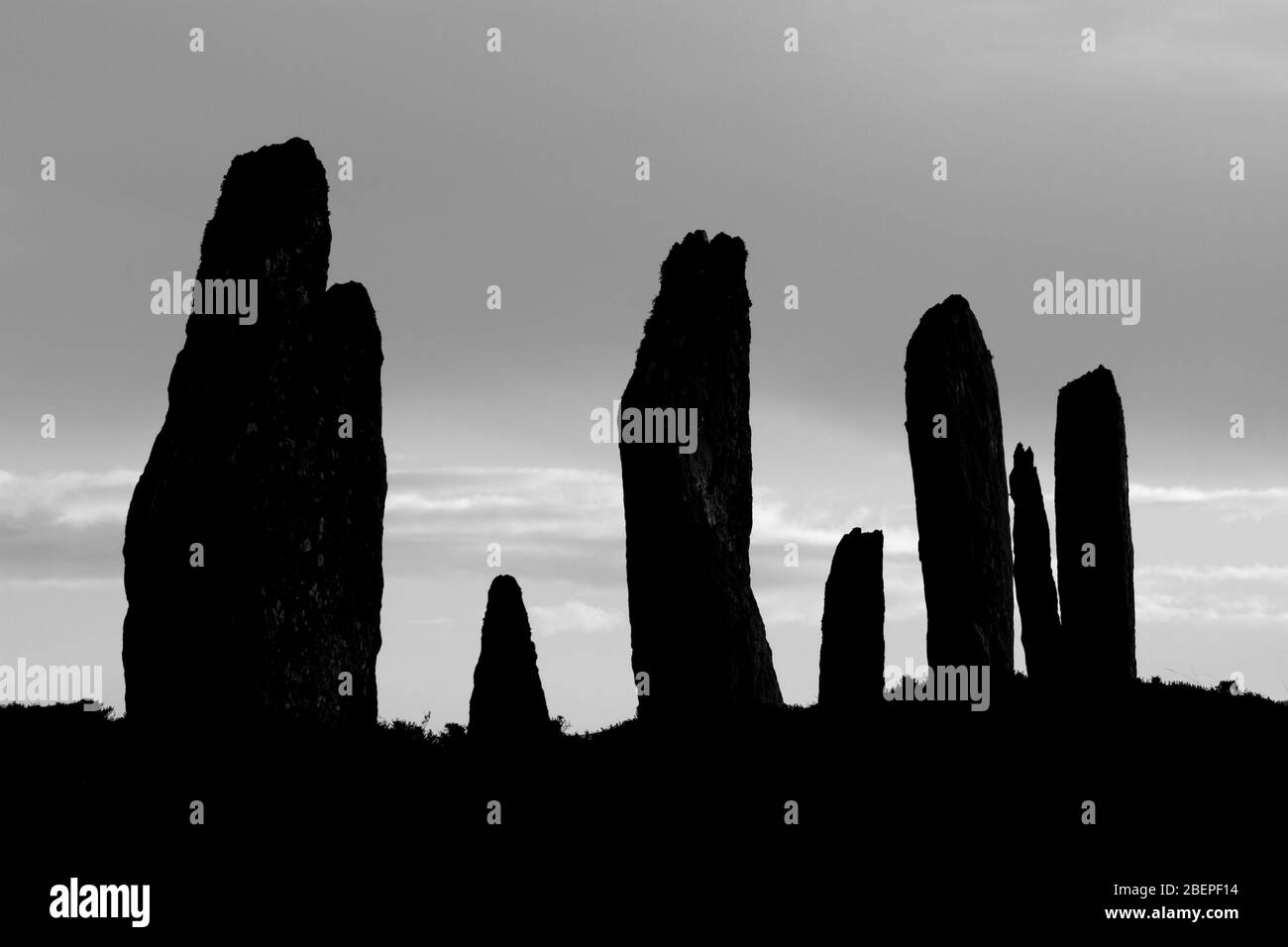 Ring des Brodgar-Steinhengges, Orkney-Inseln Stockfoto