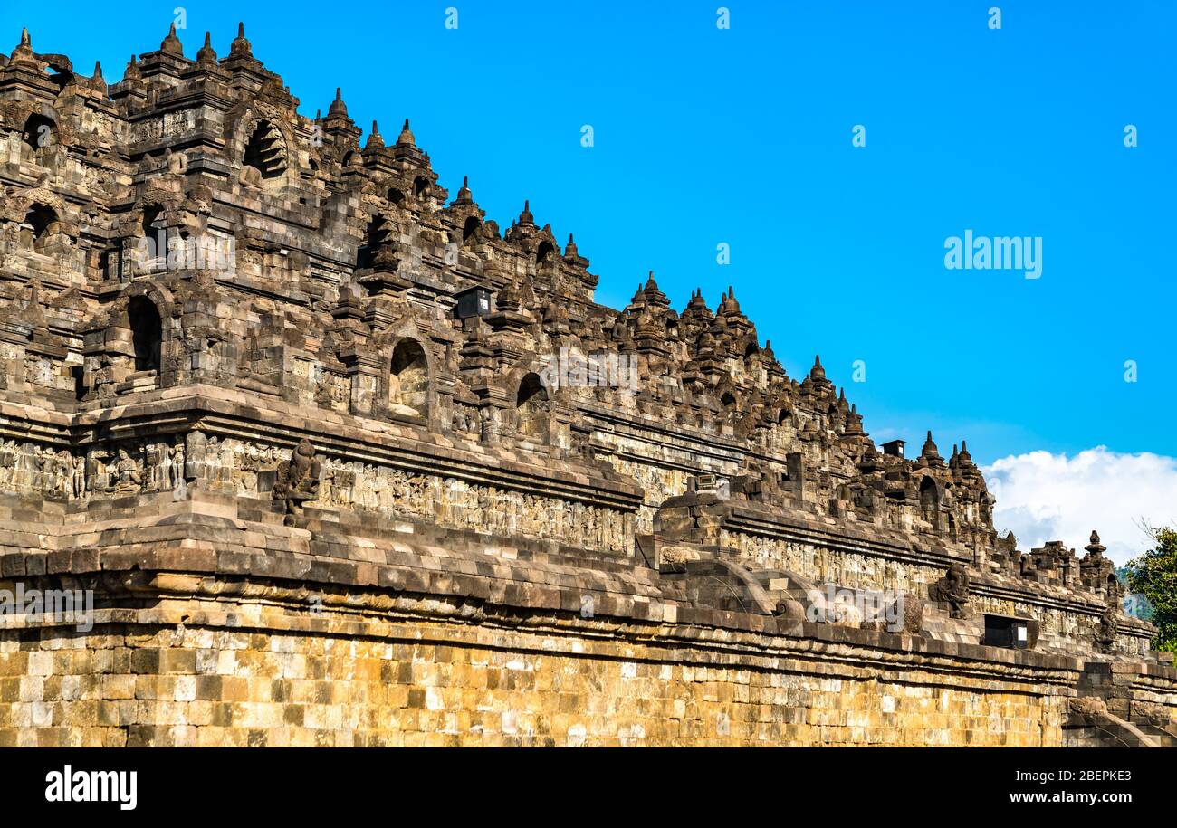 Borobudur Tempel in Zentraljava, Indonesien Stockfoto