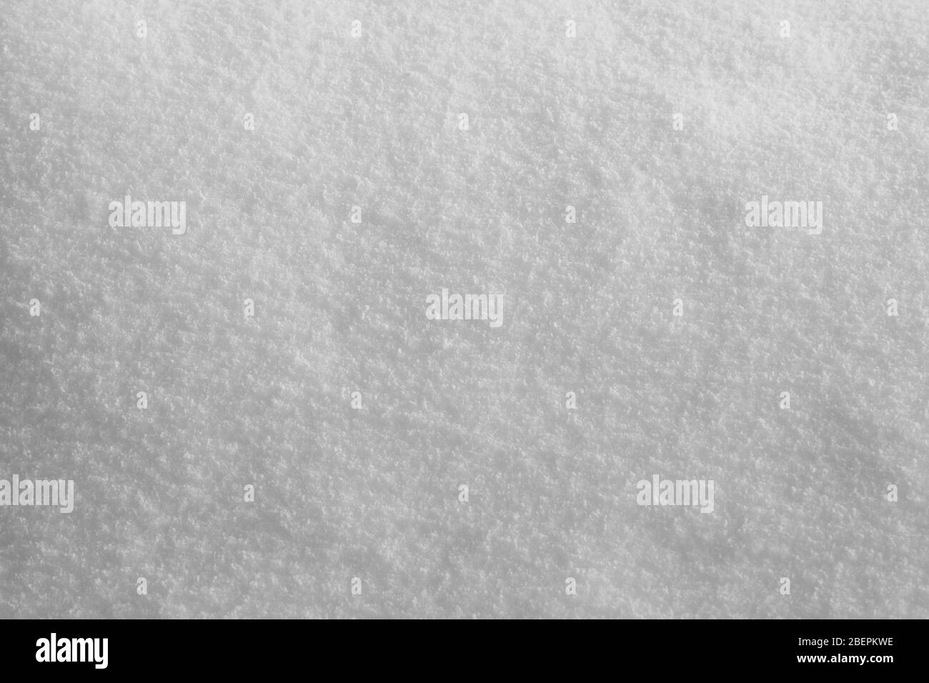 Frische unberührte Schneeoberfläche, topview Hintergrund Stockfoto