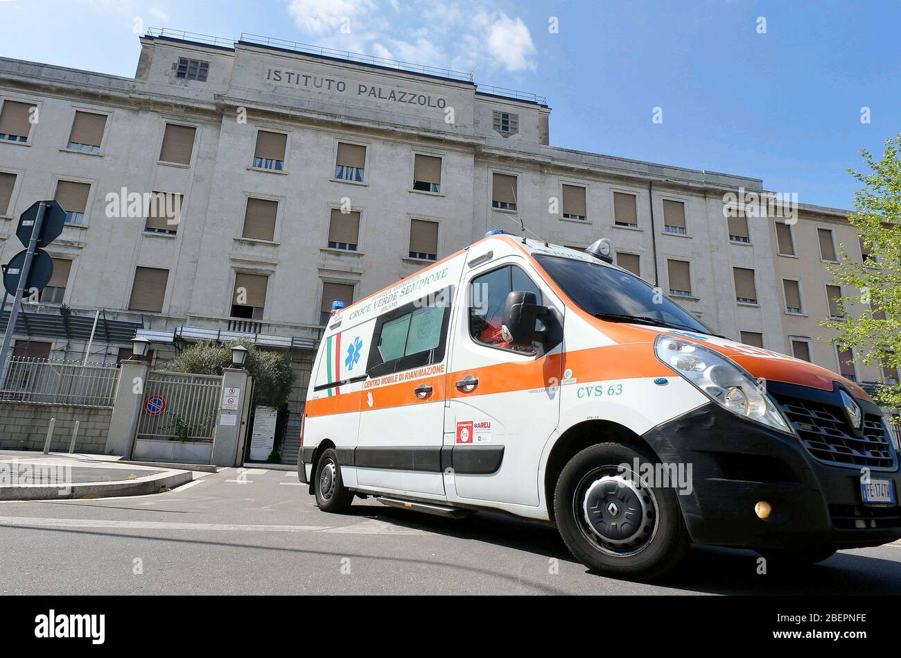 Mailand, Palazzolo Don Gnocchi Institute, Coronavirus Emergency (Maurizio Maule/Fotograf, Mailand - 2020-04-15) p.s. la foto e' utilizabile nel rispetto del contesto in cui e' stata scattata, e senza intento diffamatorio del decoro delle persone rappentate Stockfoto