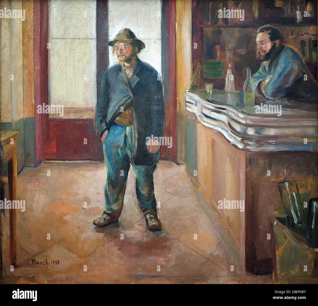In der Bar von Edvard Munch 1890. Städtische Galerie im Städelschen Kunstinstitut, Frankfurt am Main, Deutschland Stockfoto
