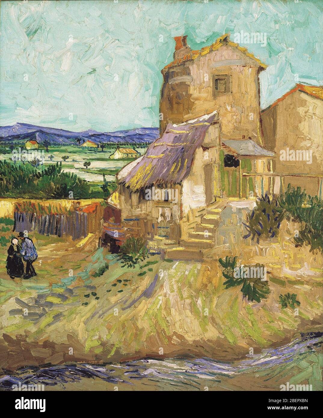 The Old Mill von Van Gogh 1888. Die Albright–Knox Art Gallery in New York Stockfoto