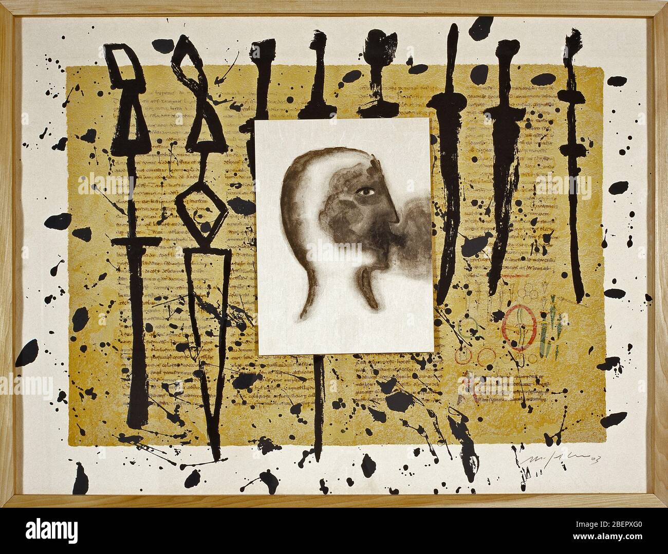 RABANUS MAURUS Kunstwerk Mimmo Paladino Ausstellung Luoghi del Contemporaneo a Cassino CAMUSAC Museum Zeitgenössische Kunst Cassino Italien Stockfoto