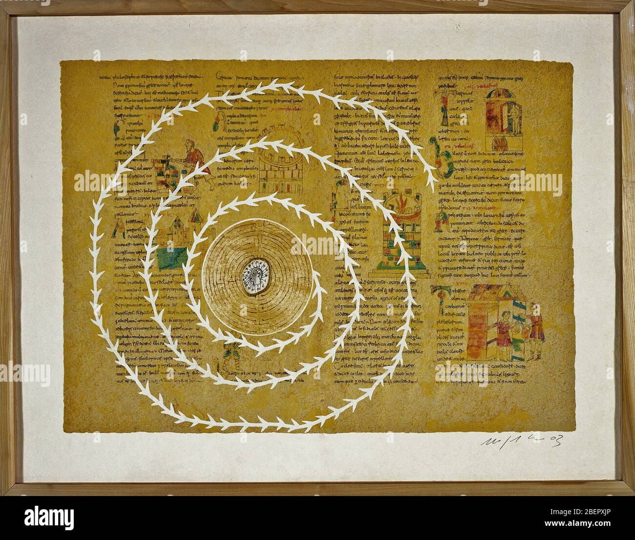 Rabanus Maurus Kunstwerk Mimmo Paladino Ausstellung Luoghi del Contemporaneo im CAMUSAC Museum für zeitgenössische Kunst Cassino Italien Stockfoto