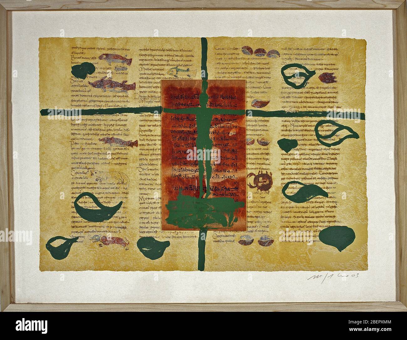 RABANUS MAURUS Kunstwerk Mimmo Paladino Ausstellung Luoghi del Contemporaneo im Camusac Museum Zeitgenössische Kunst Cassino Italien Stockfoto